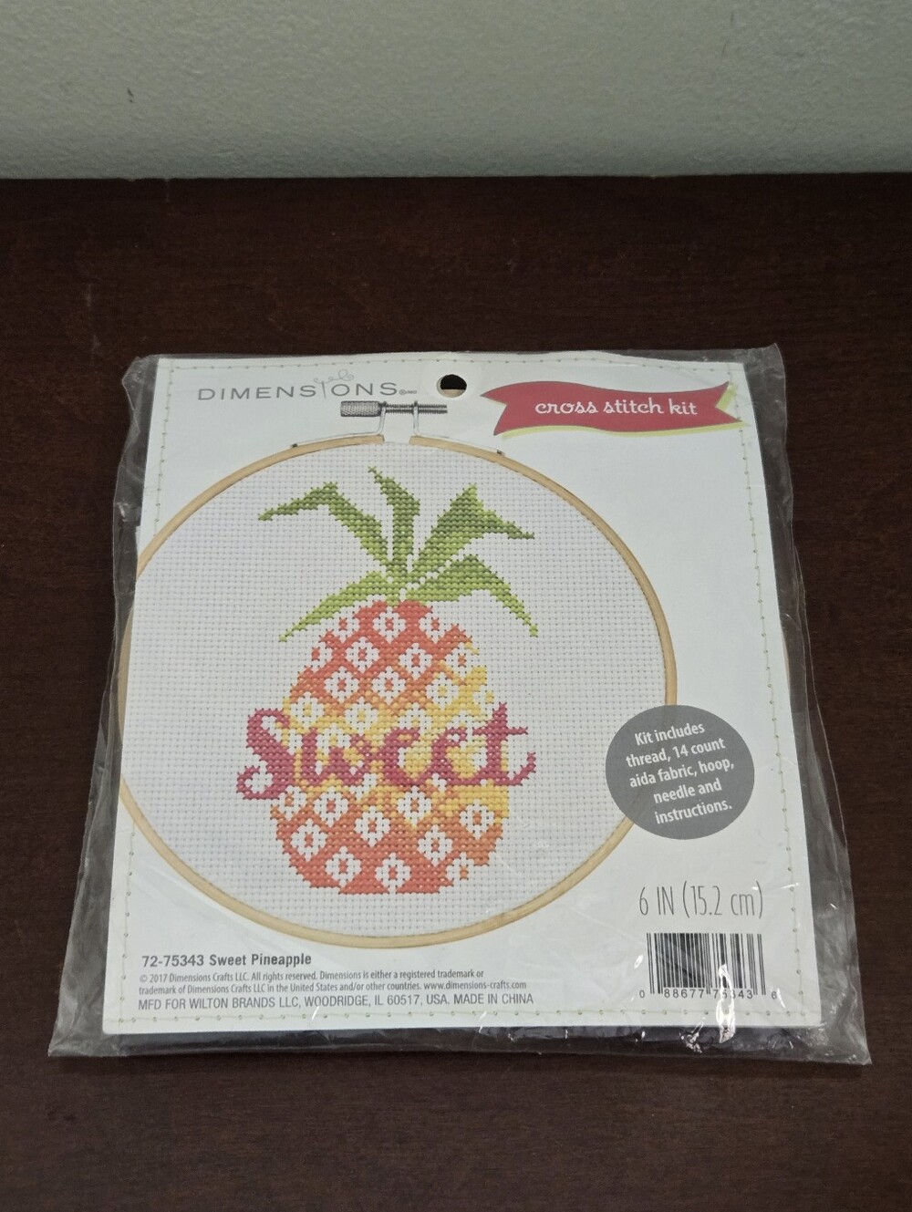 Dimensions Counted Cross Stitch Kit Sweet Pineapple 7275343 Tropical Fruit NEW